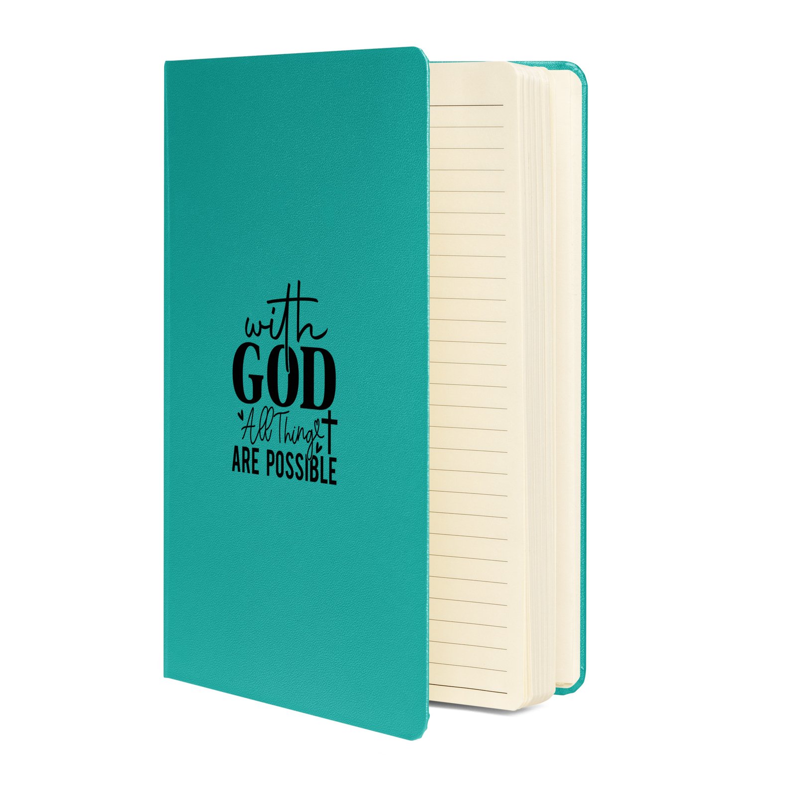 God Makes All Things Possible - Hardcover bound notebook - Image 4