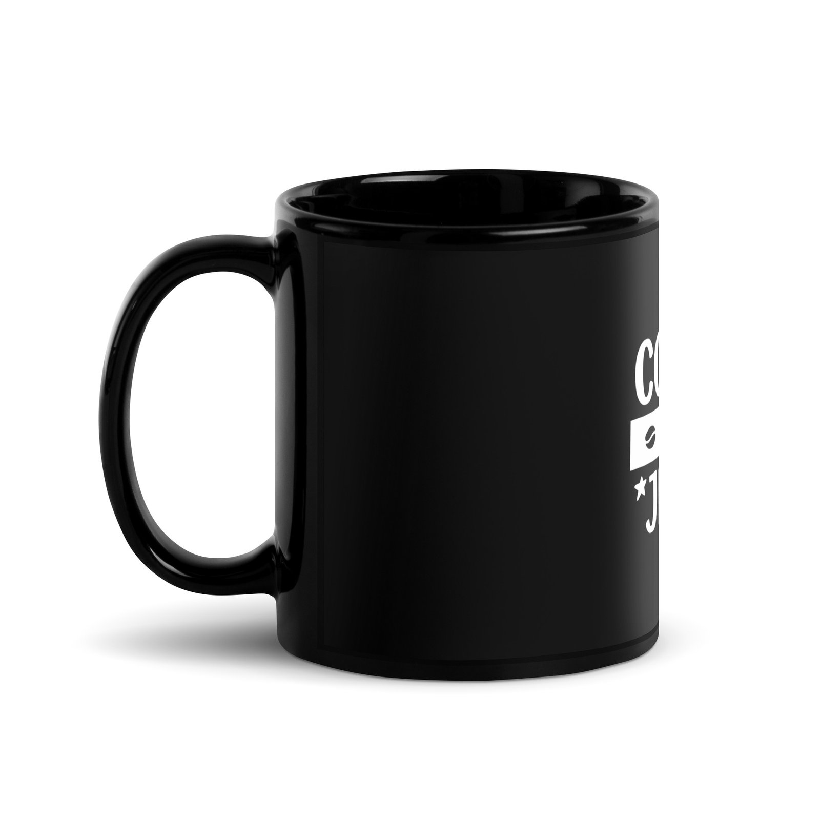 Coffee and Jesus - Black Glossy Mug - Image 3