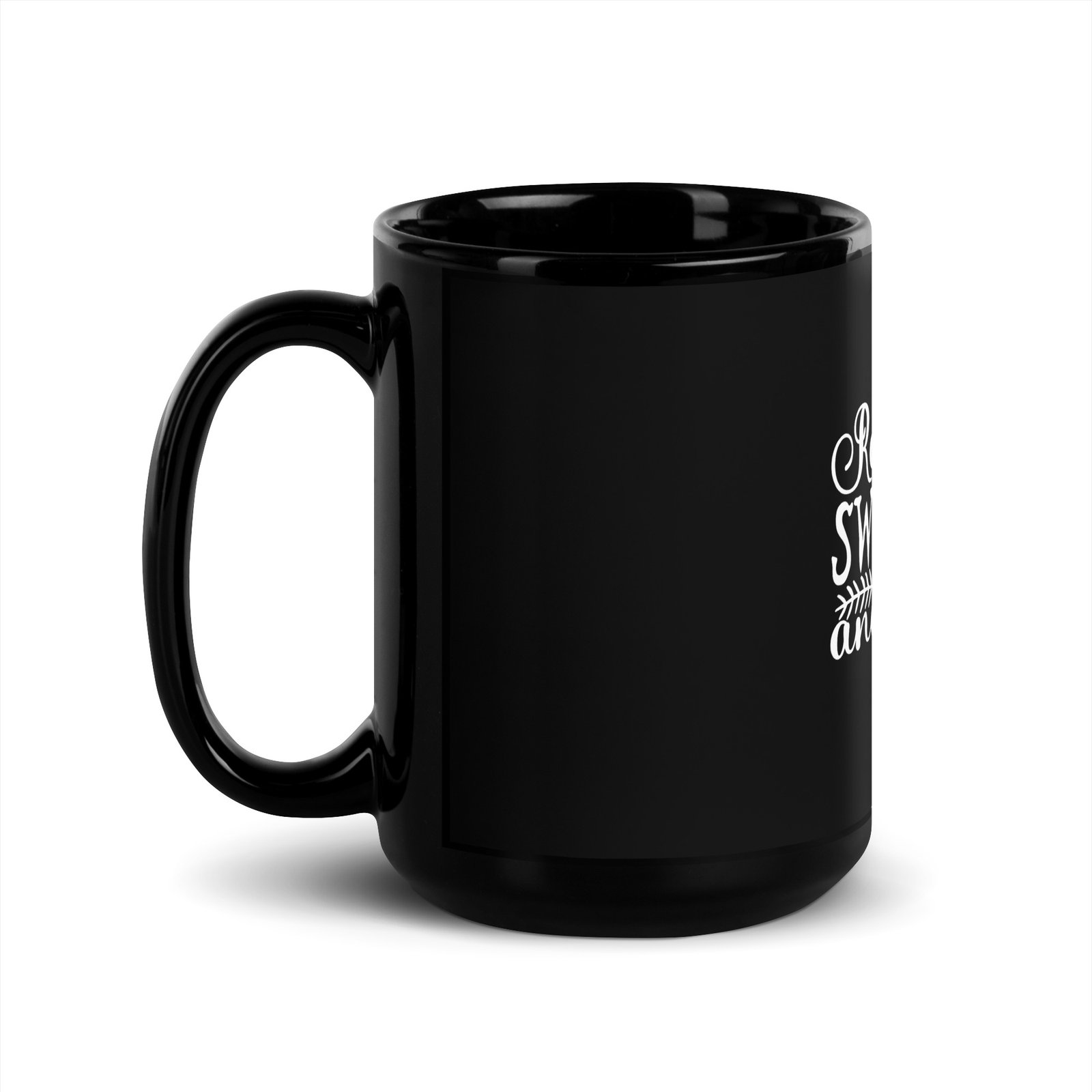 Raised on Sweet Tea and Jesus - Black Glossy Mug - Image 6
