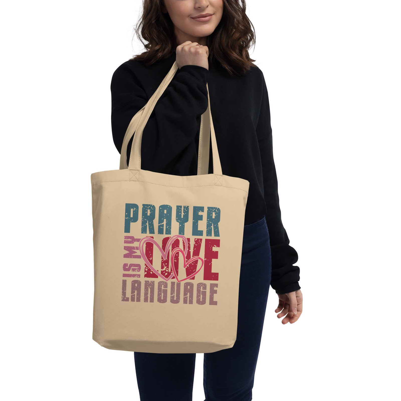 Prayer is My Love Language - Eco Tote Bag - Image 3