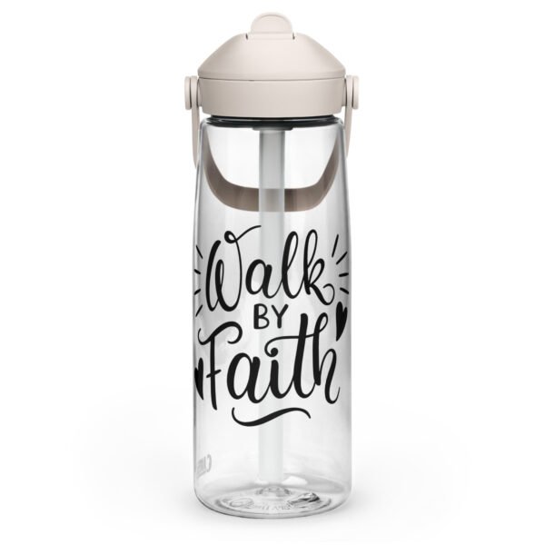 Walk By Faith - Flip straw water bottle - Image 21
