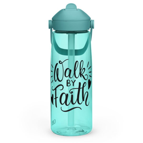 Walk By Faith - Flip straw water bottle - Image 17