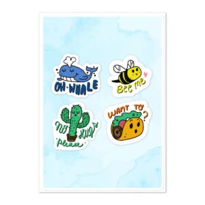 Set of 4 - Sticker sheet
