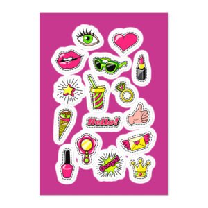 Set of 16 - Sticker sheet