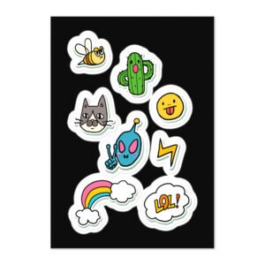Set of 8 - Sticker sheet