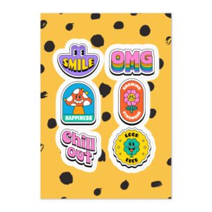 Set of 6 - Sticker sheet