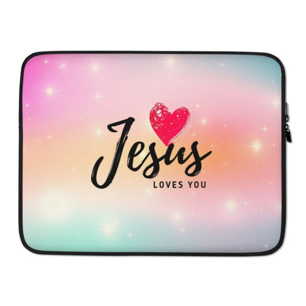 Jesus Loves You - Laptop Sleeve - Image 2