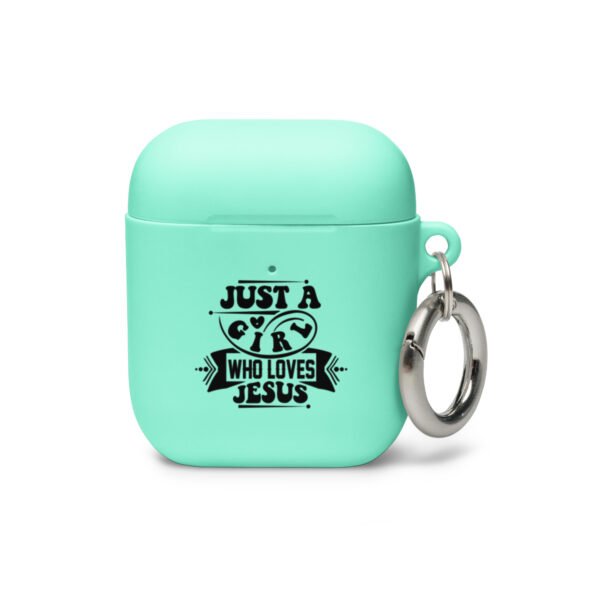 Just a Girl Who Loves Jesus - Rubber Case for AirPods® - Image 2