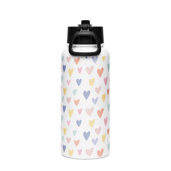 Jesus Loves You - Stainless steel water bottle with a straw lid - Image 2