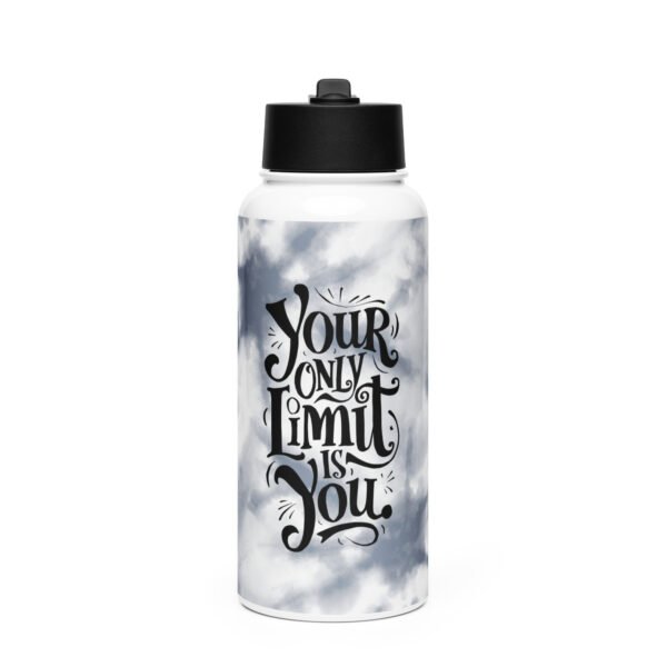 Your Only Limit is You - Stainless steel water bottle with a straw lid