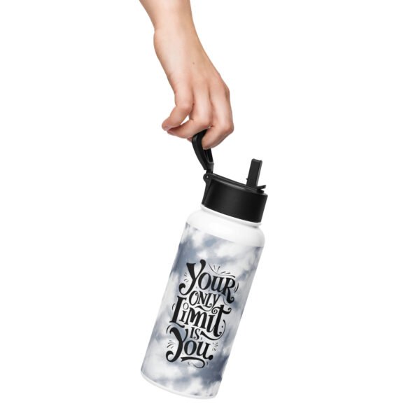 Your Only Limit is You - Stainless steel water bottle with a straw lid - Image 5