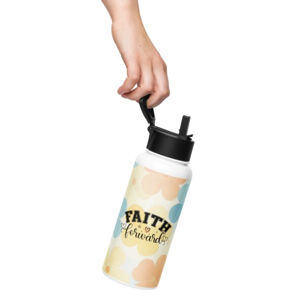 Faith Forward - Stainless steel water bottle with a straw lid - Image 6