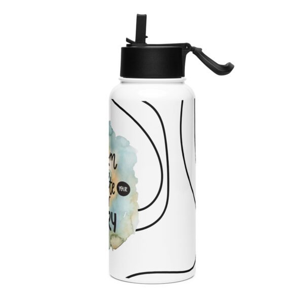 Dream Big and Create your Own Story - Stainless steel water bottle with a straw lid - Image 3