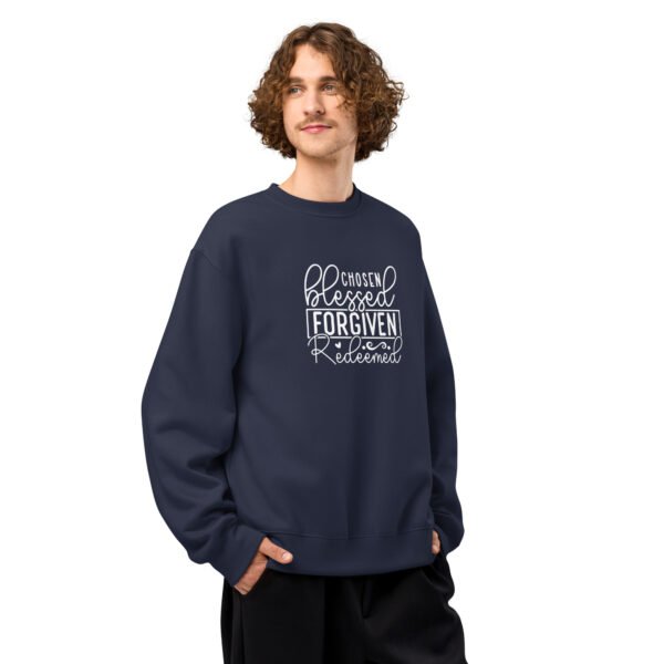 Chosen, Blessed, Loved, Redeemed - Oversized heavyweight sweatshirt - Image 3