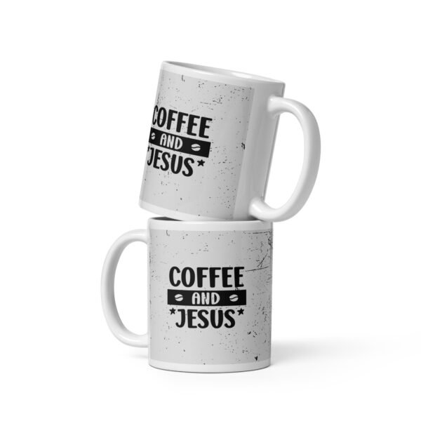 Coffee & Jesus - White glossy mug - Image 5