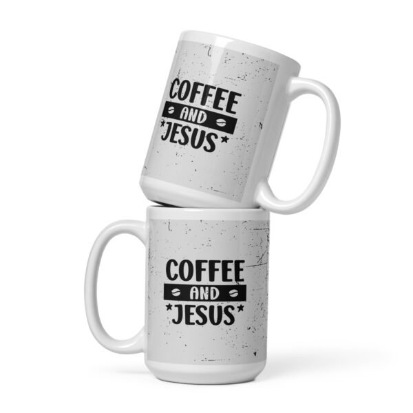 Coffee & Jesus - White glossy mug - Image 6