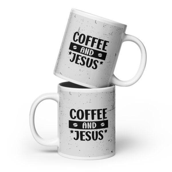 Coffee & Jesus - White glossy mug - Image 4
